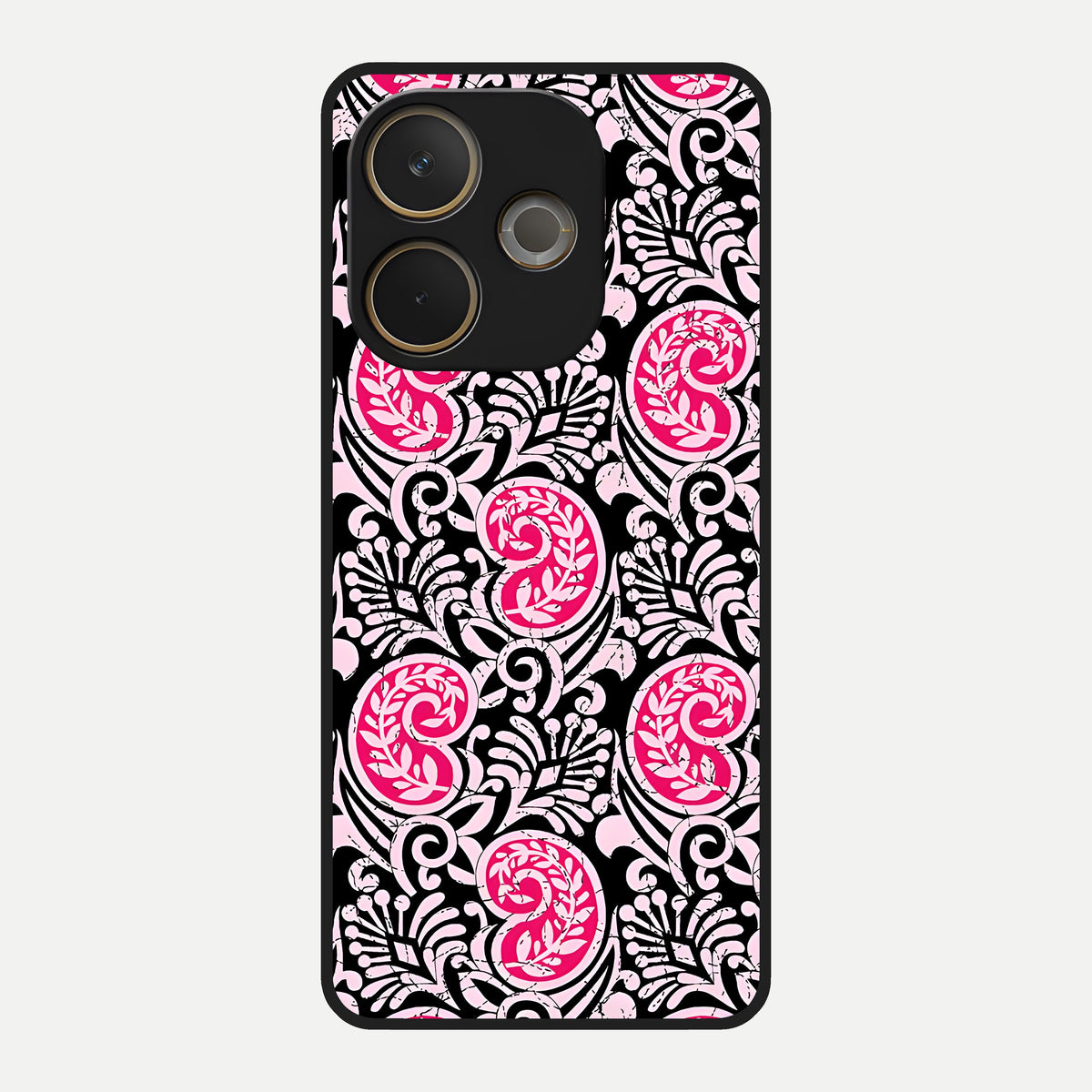  Crimson Paisley Charm Glass Case For Oppo A5 Pro back cover – full design glossy printed glass finish