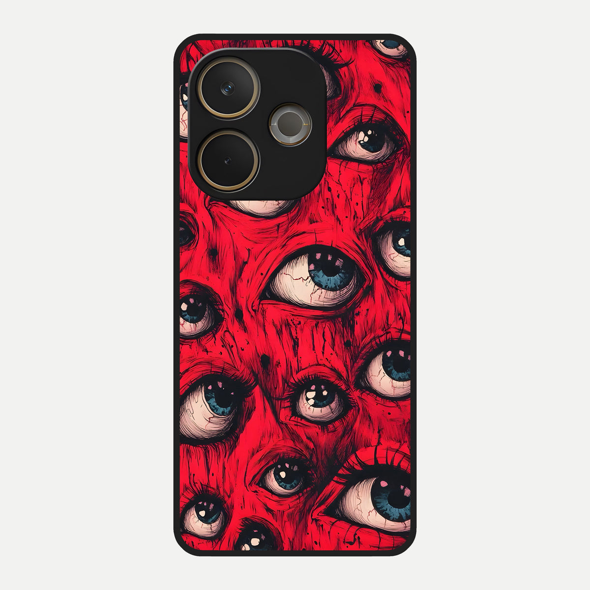  Crimson Watch Eyes Glass Case For Oppo A5 Pro back cover – full design glossy printed glass finish