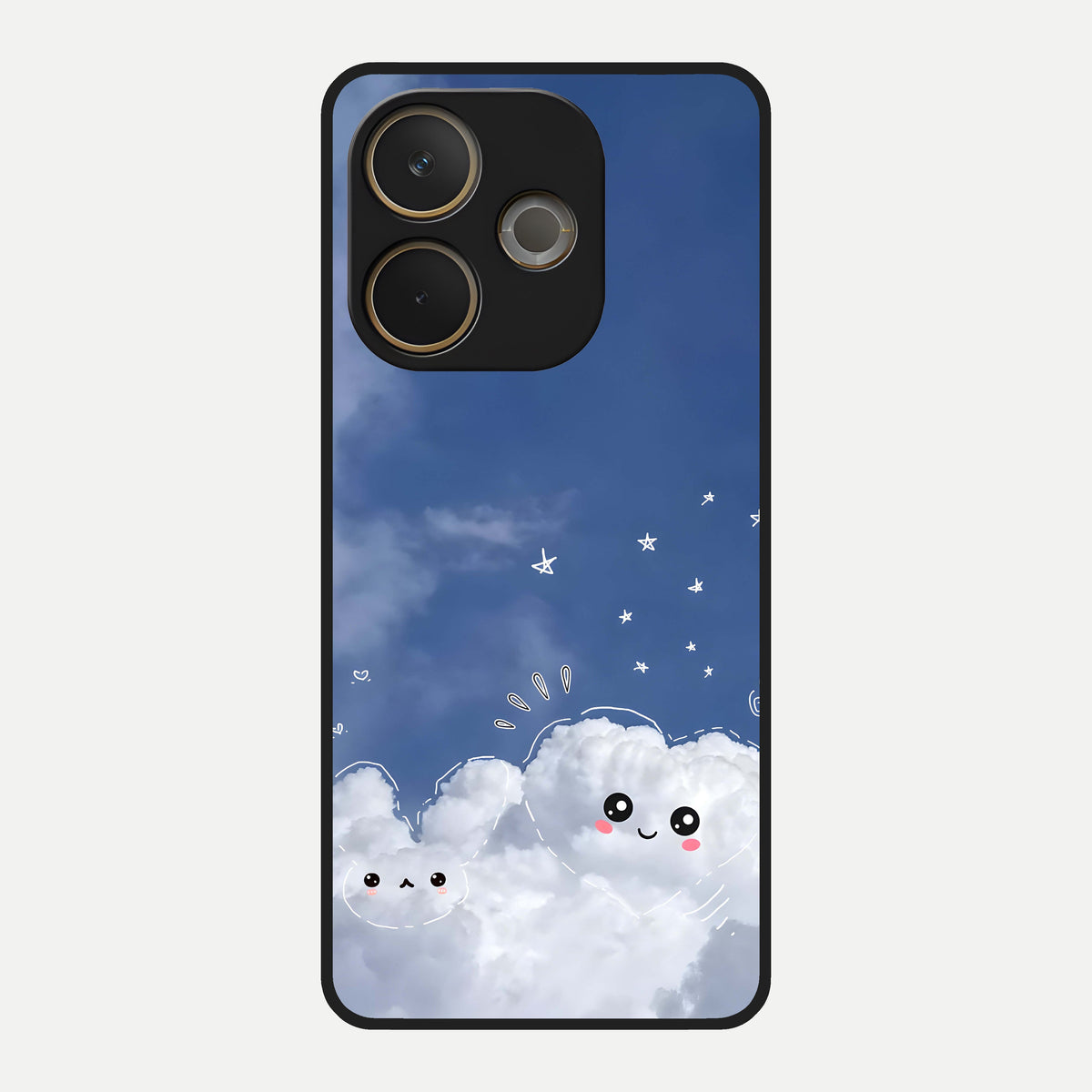  Cute Blossom Cloud Glass Case For Oppo A5 Pro back cover – full design glossy printed glass finish