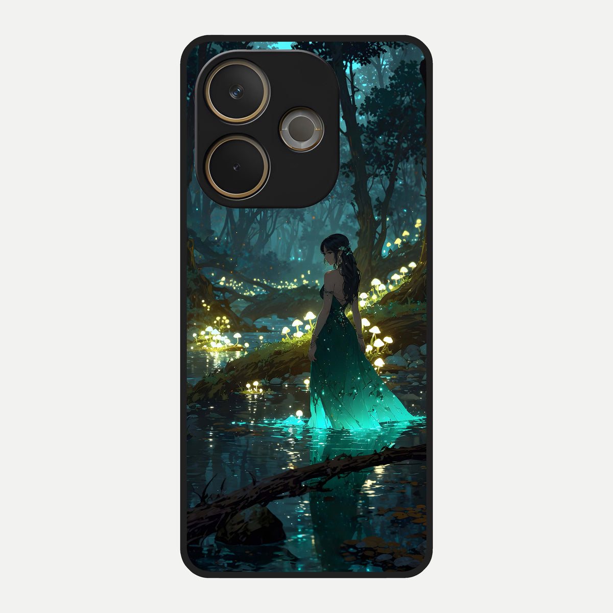  Enchanted Forest Glow Glass Case For Oppo A5 Pro back cover – full design glossy printed glass finish