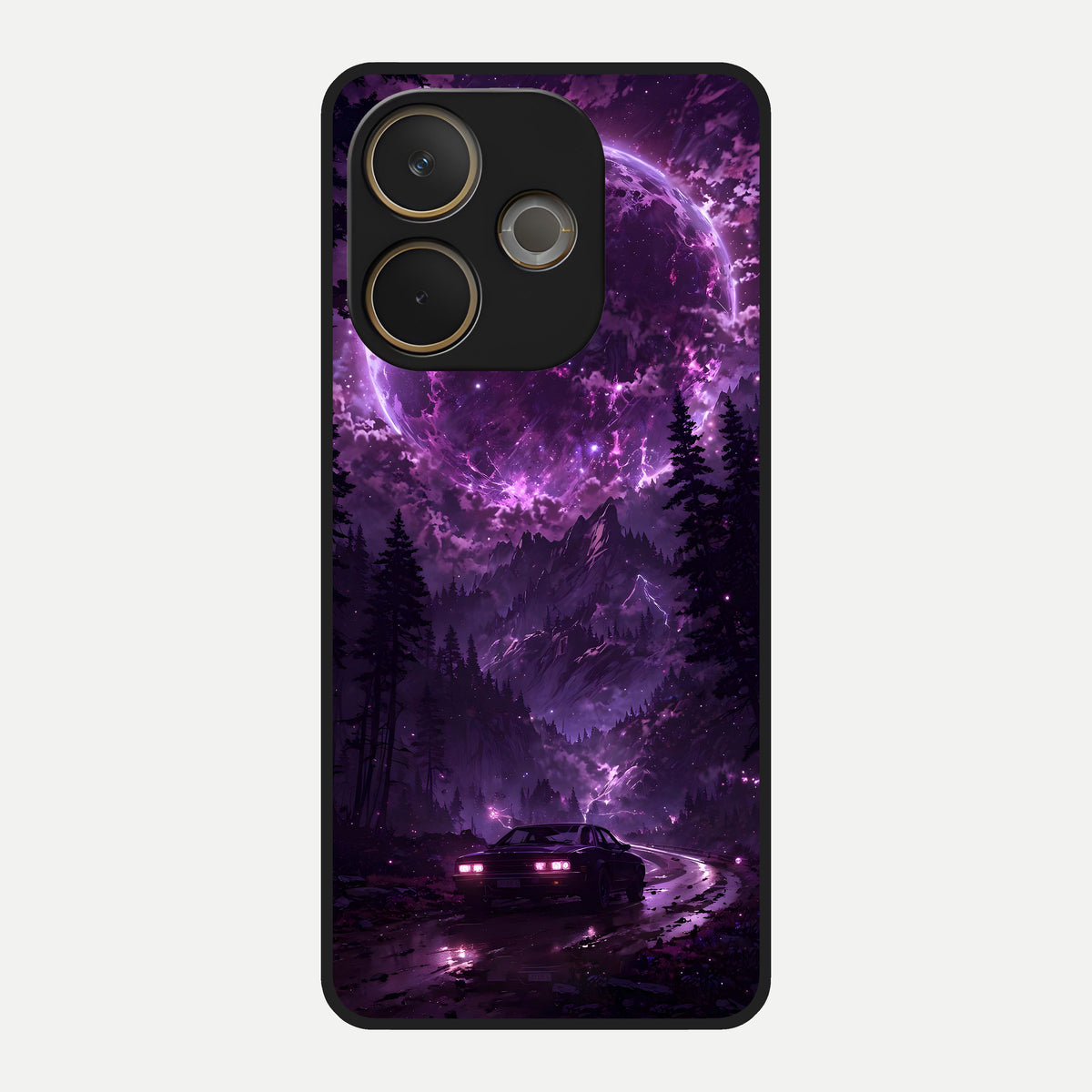  Eternal Cosmic Drive Glass Case For Oppo A5 Pro back cover – full design glossy printed glass finish