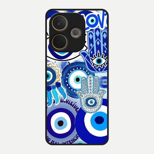  Evil Eyes Dream Glass Case For Oppo A5 Pro back cover – full design glossy printed glass finish