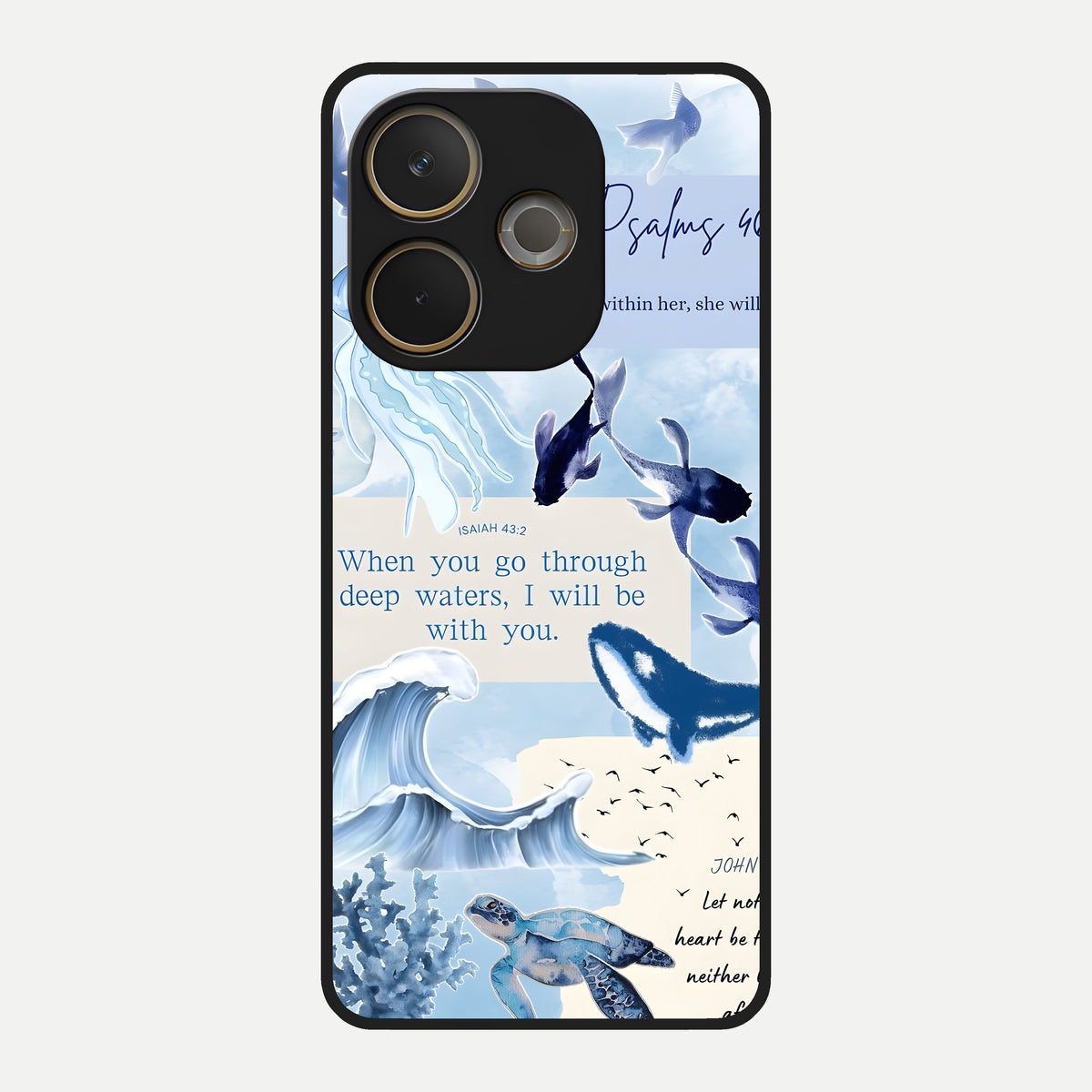  Faithful Ocean Promise Glass Case For Oppo A5 Pro back cover – full design glossy printed glass finish