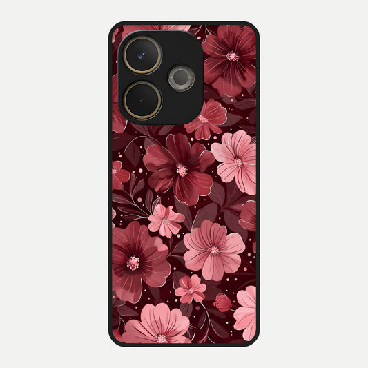  Flower Blush Bloom Glass Case For Oppo A5 Pro back cover – full design glossy printed glass finish