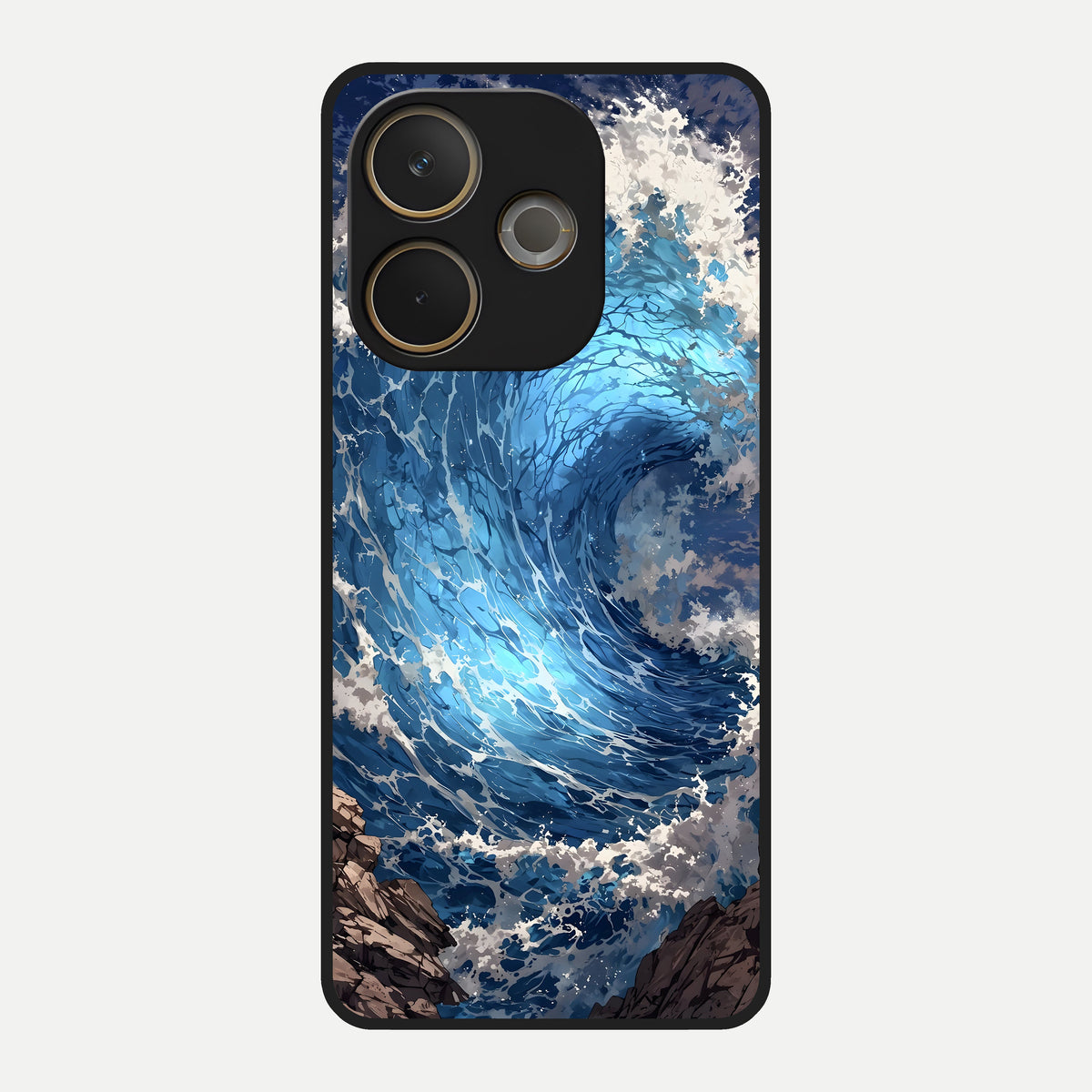  Giant Ocean Wave Glass Case For Oppo A5 Pro back cover – full design glossy printed glass finish