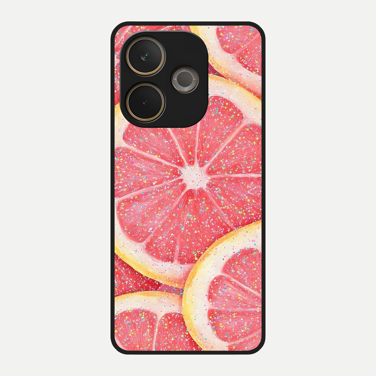  Glitter Grapefruit Glass Case For Oppo A5 Pro back cover – full design glossy printed glass finish