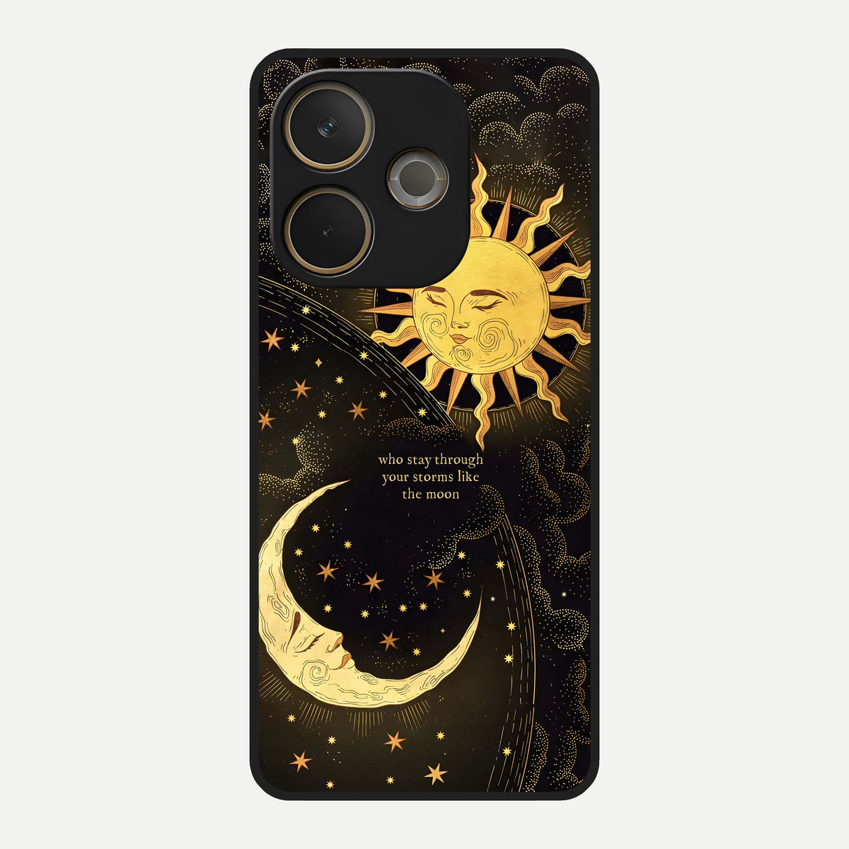  Golden Lunar Love Glass Case For Oppo A5 Pro back cover – full design glossy printed glass finish