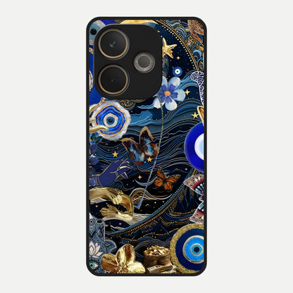  Golden Moon Magic Glass Case For Oppo A5 Pro back cover – full design glossy printed glass finish