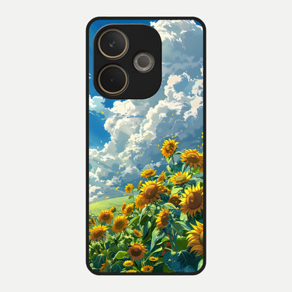 Golden Sun Glory Glass Case For Oppo A5 Pro back cover – full design glossy printed glass finish