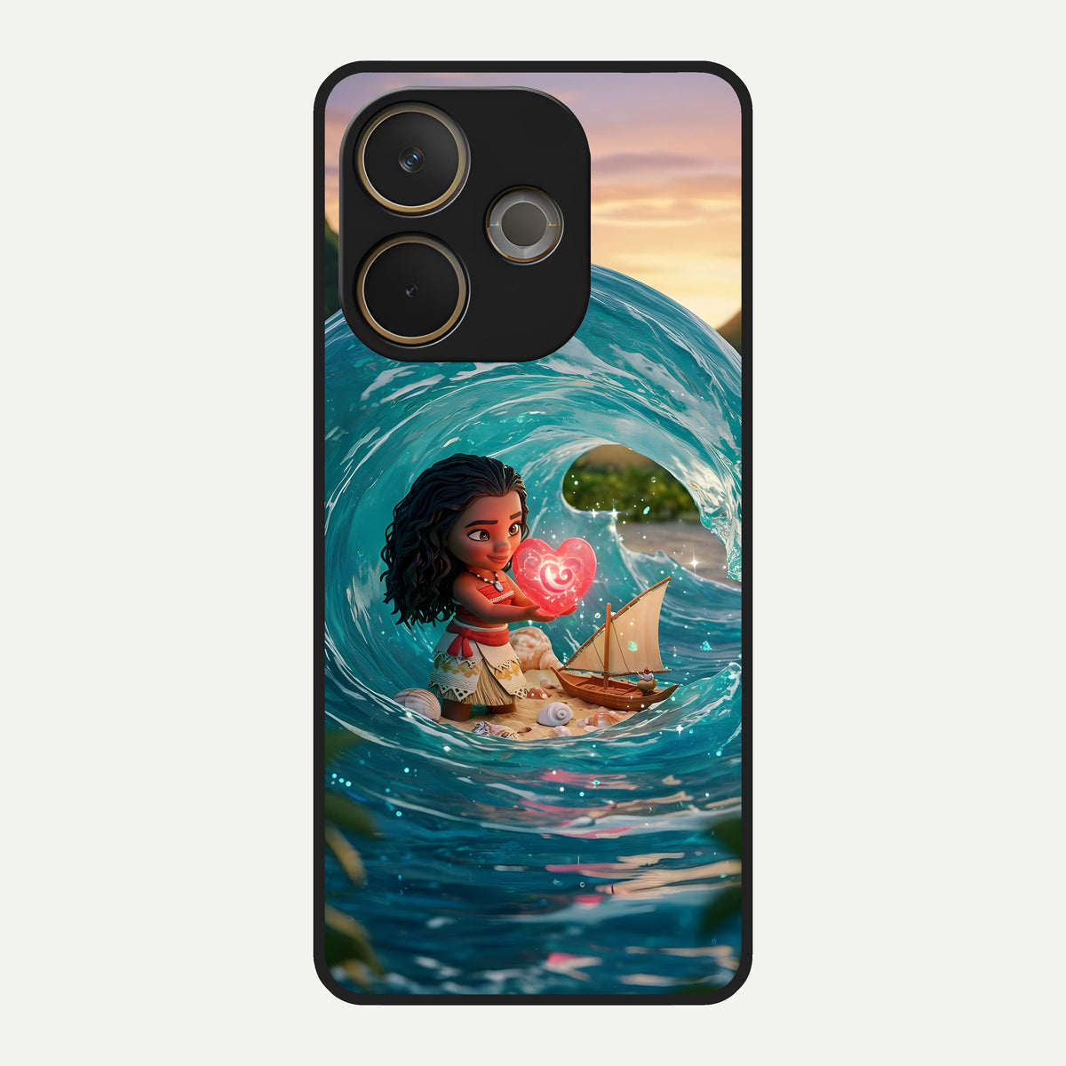  Heart of Ocean Glass Case For Oppo A5 Pro back cover – full design glossy printed glass finish