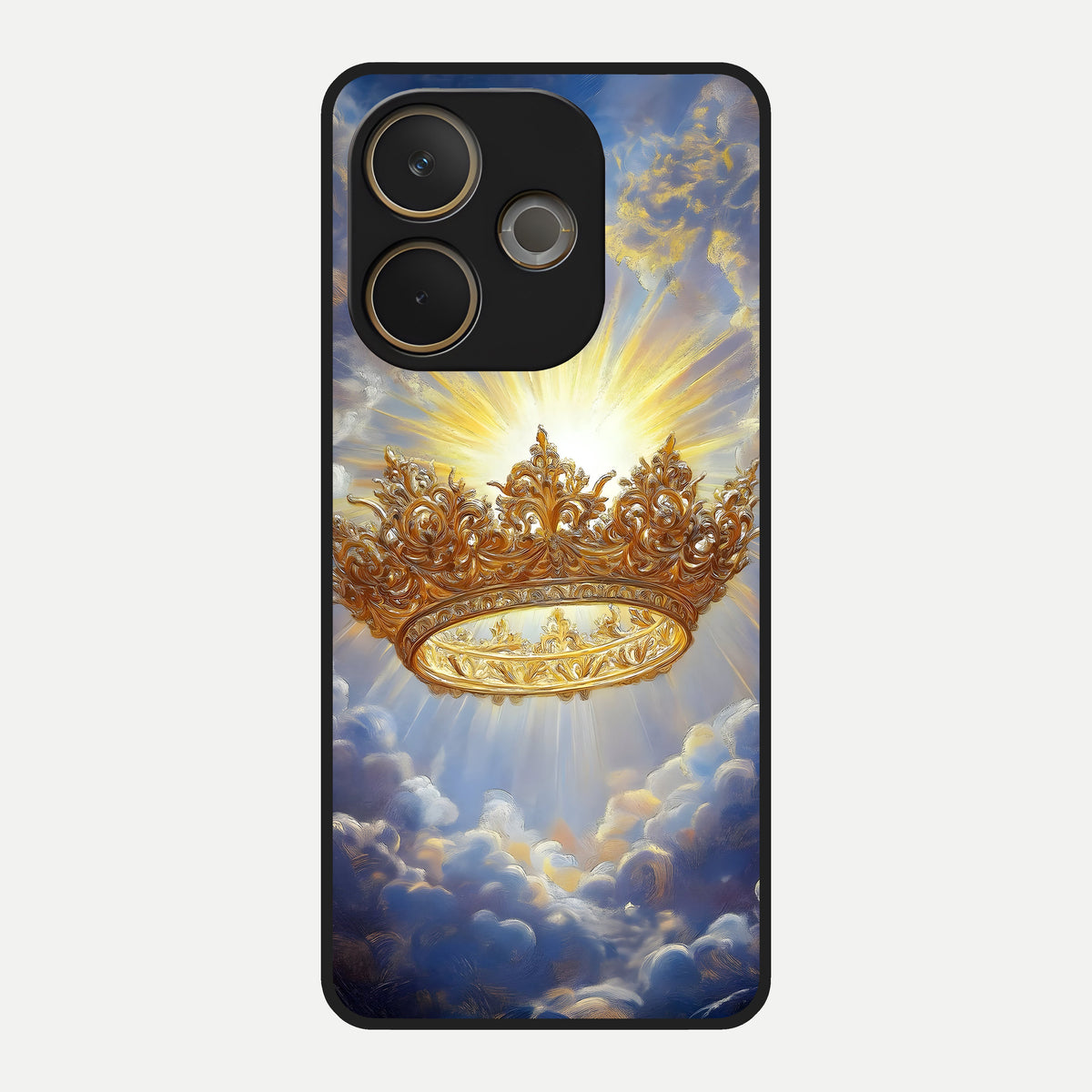  Heavenly Crown Light Glass Case For Oppo A5 Pro back cover – full design glossy printed glass finish