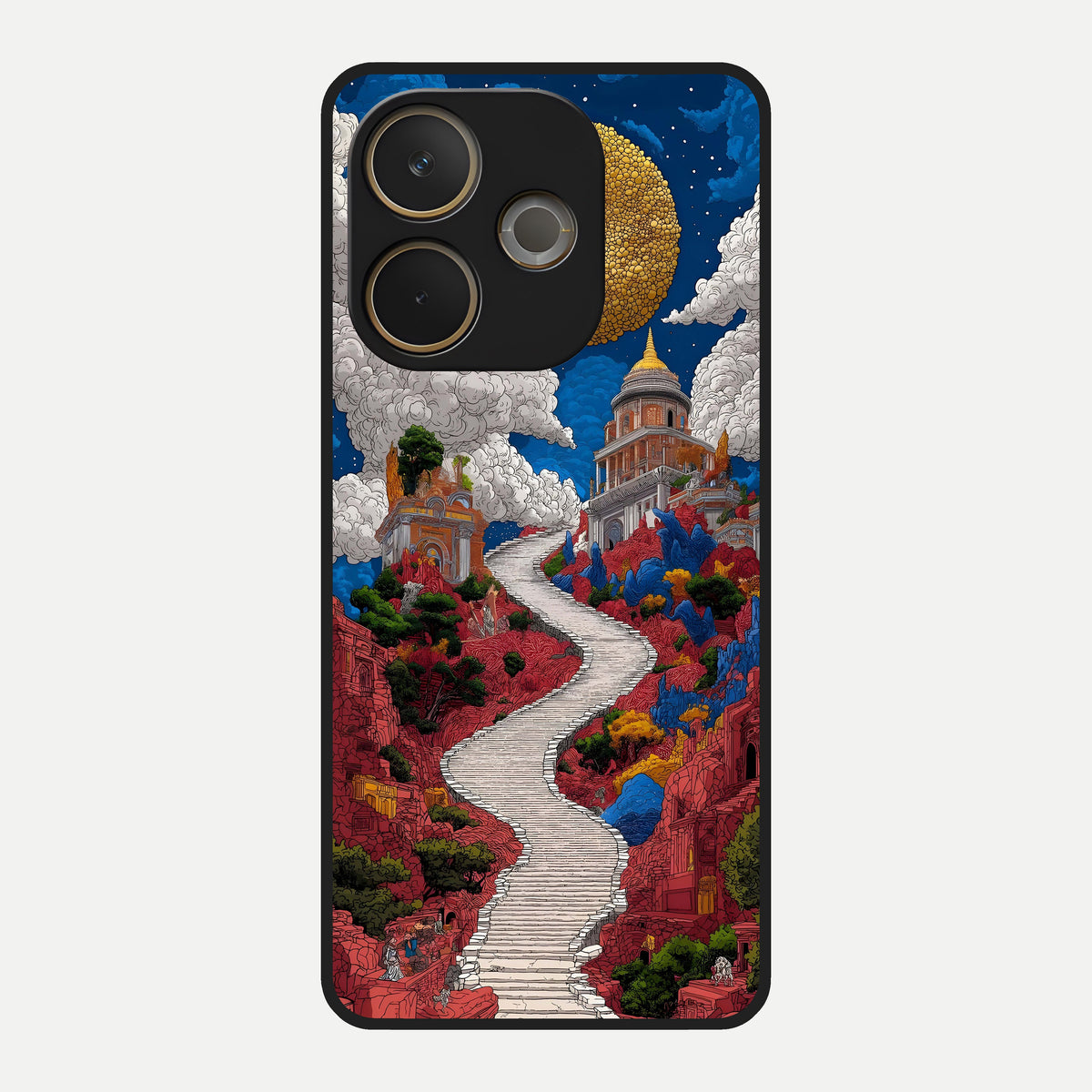  Heavenly Moon Path Glass Case For Oppo A5 Pro back cover – full design glossy printed glass finish