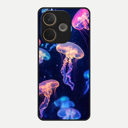  Jellyfish Pattern Glass Case For Oppo A5 Pro back cover – full design glossy printed glass finish
