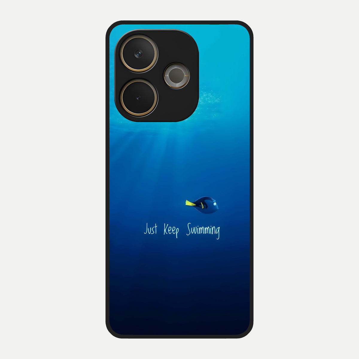  Just Keep Swimming Glass Case For Oppo A5 Pro back cover – full design glossy printed glass finish