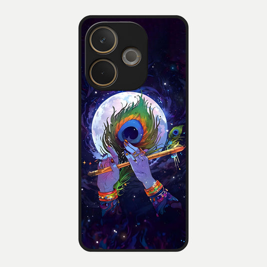  Krishna Hands Art Glass Case For Oppo A5 Pro back cover – full design glossy printed glass finish