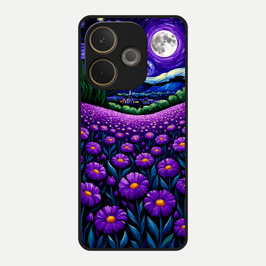  Lavender Moon Field Glass Case For Oppo A5 Pro back cover – full design glossy printed glass finish