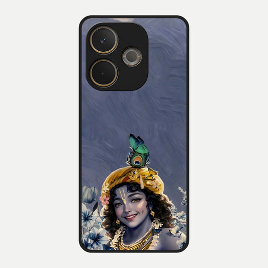  Lord Krishna Glass Case For Oppo A5 Pro back cover – full design glossy printed glass finish