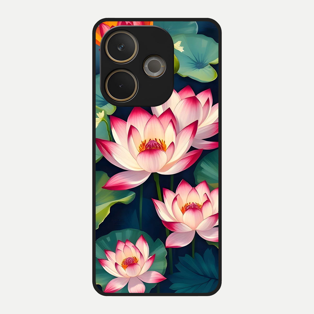  Lotus Dream Serenity Glass Case For Oppo A5 Pro back cover – full design glossy printed glass finish