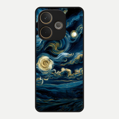  Midnight Sky Whirl Glass Case For Oppo A5 Pro back cover – full design glossy printed glass finish