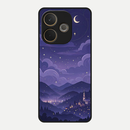 Minimal Night View Glass Case For Oppo A5 Pro back cover – full design glossy printed glass finish