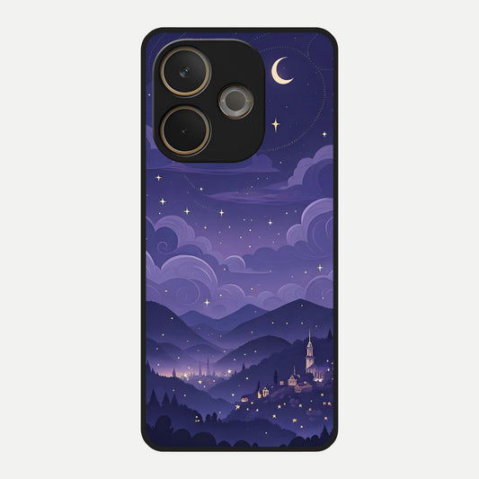  Minimal Night View Glass Case For Oppo A5 Pro back cover – full design glossy printed glass finish