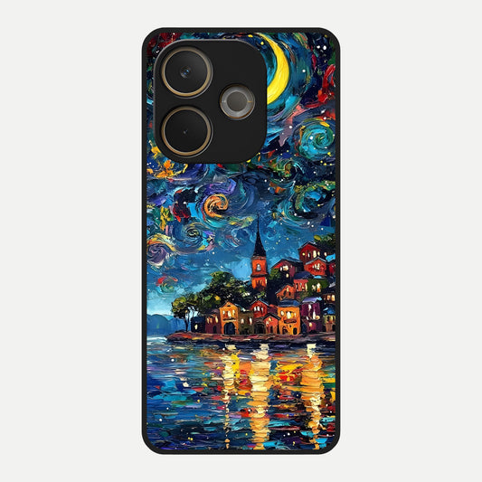  Moonlight Harbor Glow Glass Case For Oppo A5 Pro back cover – full design glossy printed glass finish