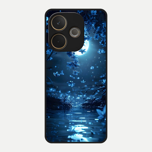  Moonlight Petal Dream Glass Case For Oppo A5 Pro back cover – full design glossy printed glass finish