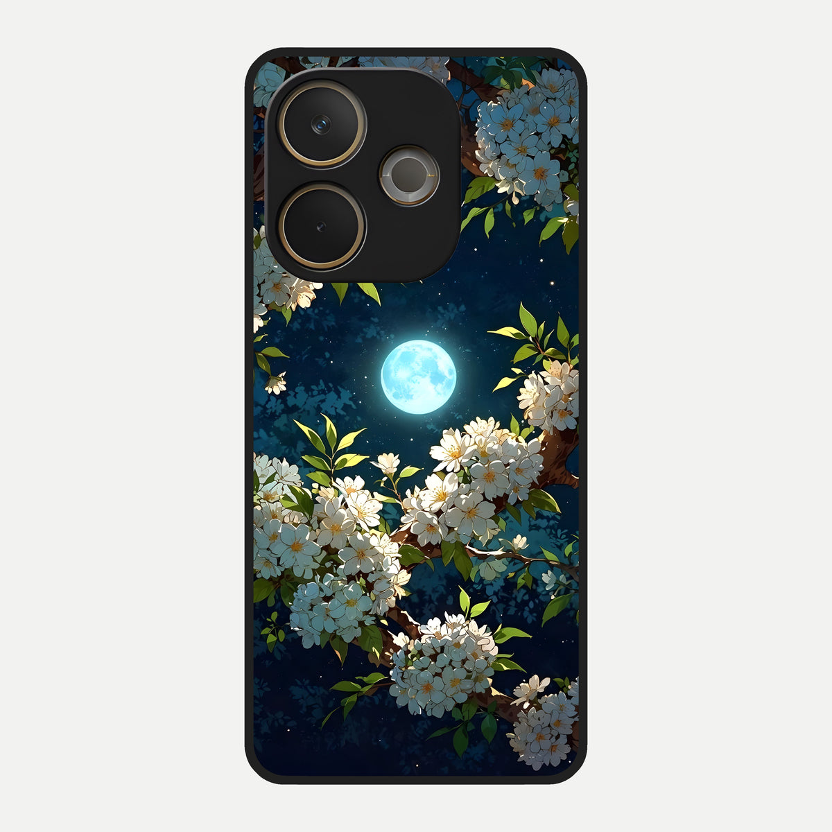  Moonlit Blossom Dream Glass Case For Oppo A5 Pro back cover – full design glossy printed glass finish