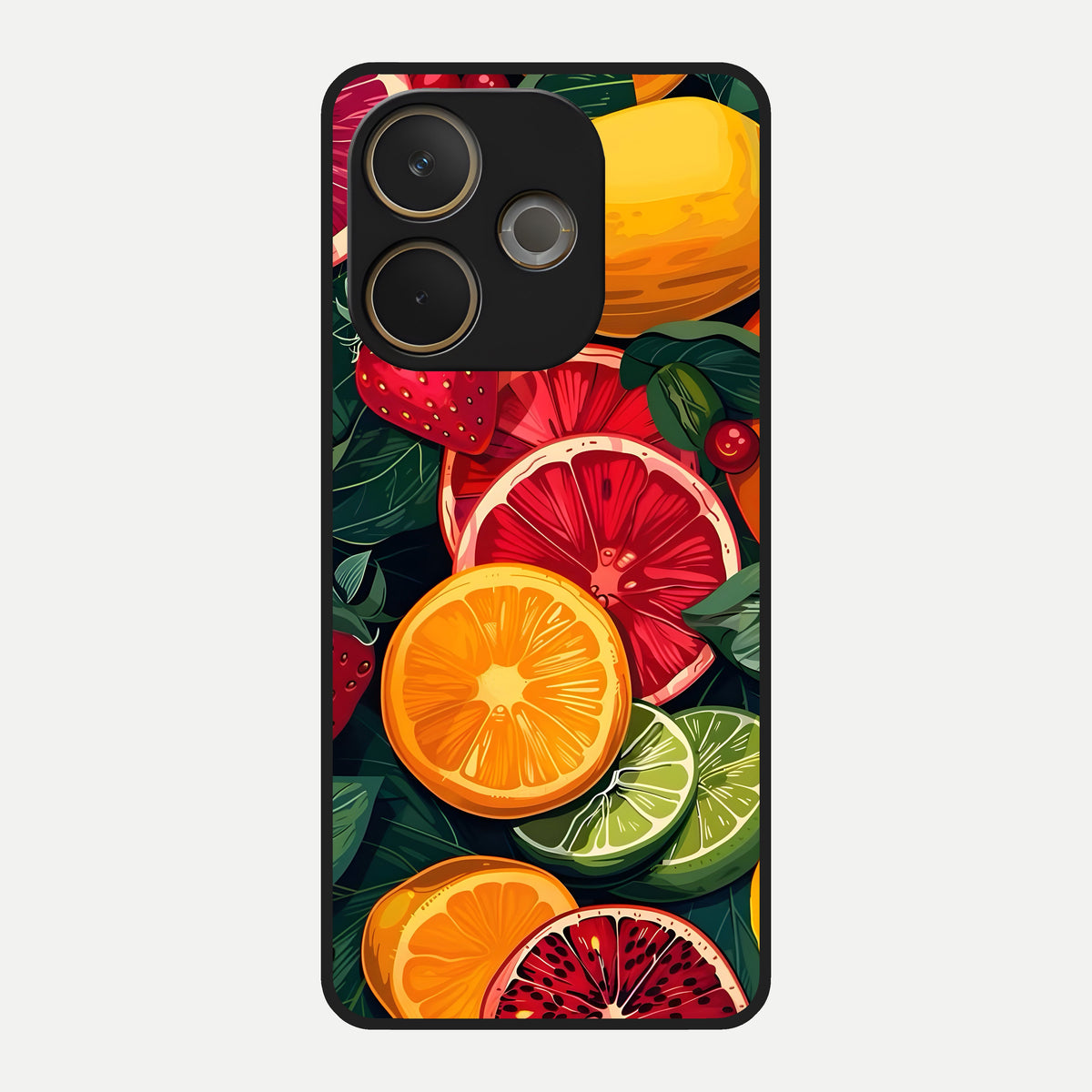  Multiple Fruits Glass Case For Oppo A5 Pro back cover – full design glossy printed glass finish