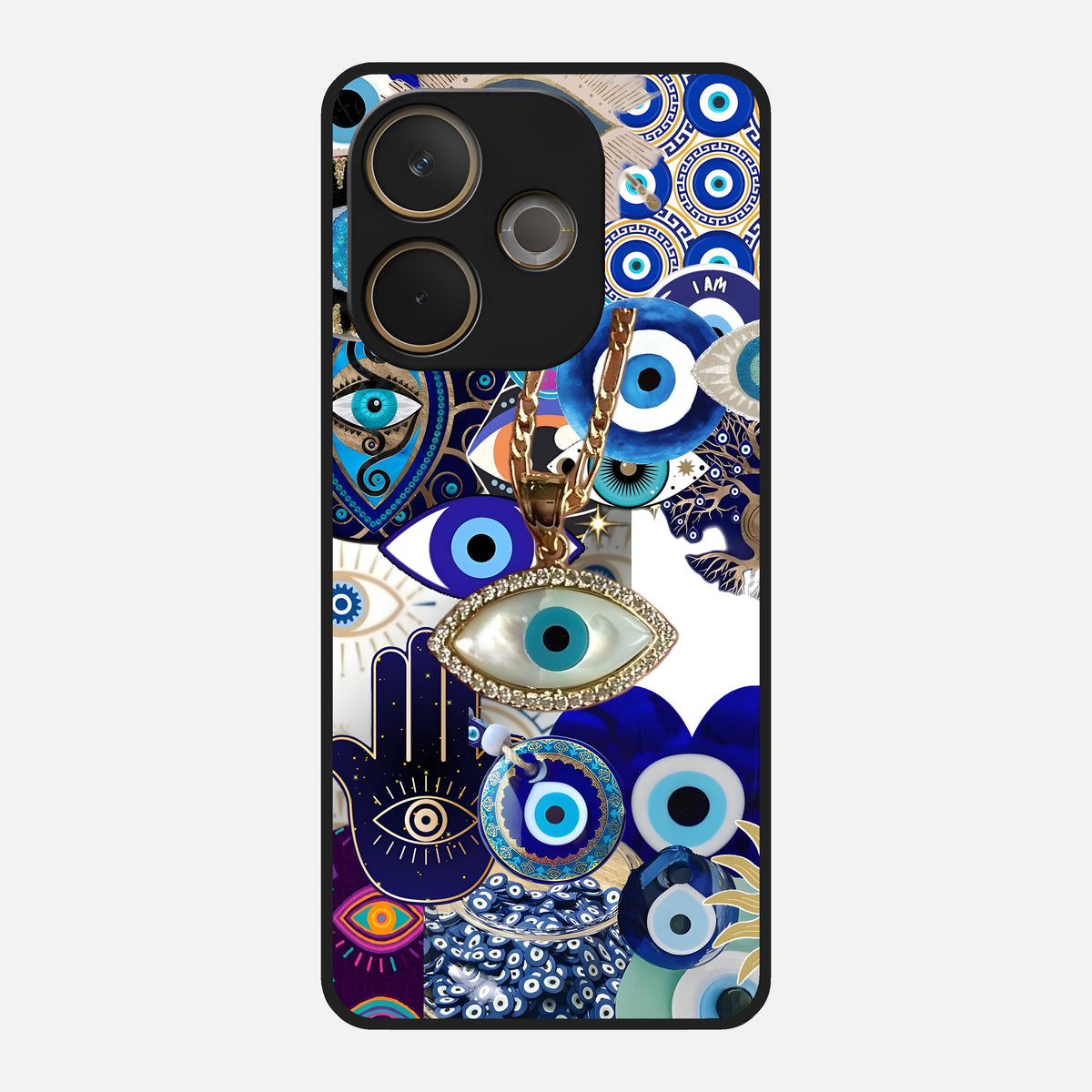  Mystic Charm Eye Glass Case For Oppo A5 Pro back cover – full design glossy printed glass finish