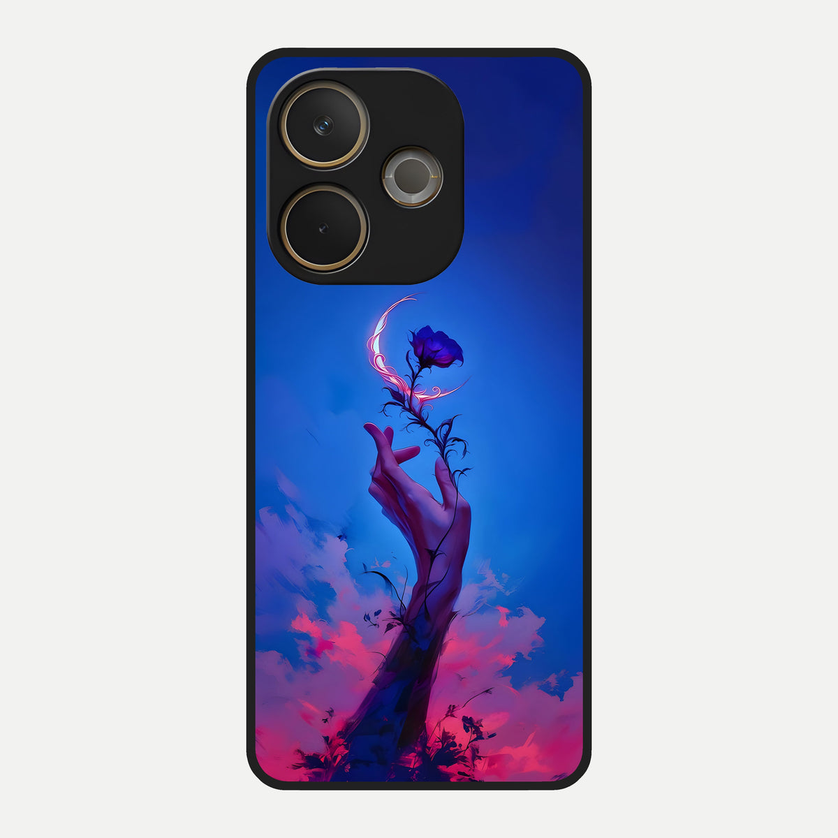  Mystic Hand Glass Case For Oppo A5 Pro back cover – full design glossy printed glass finish