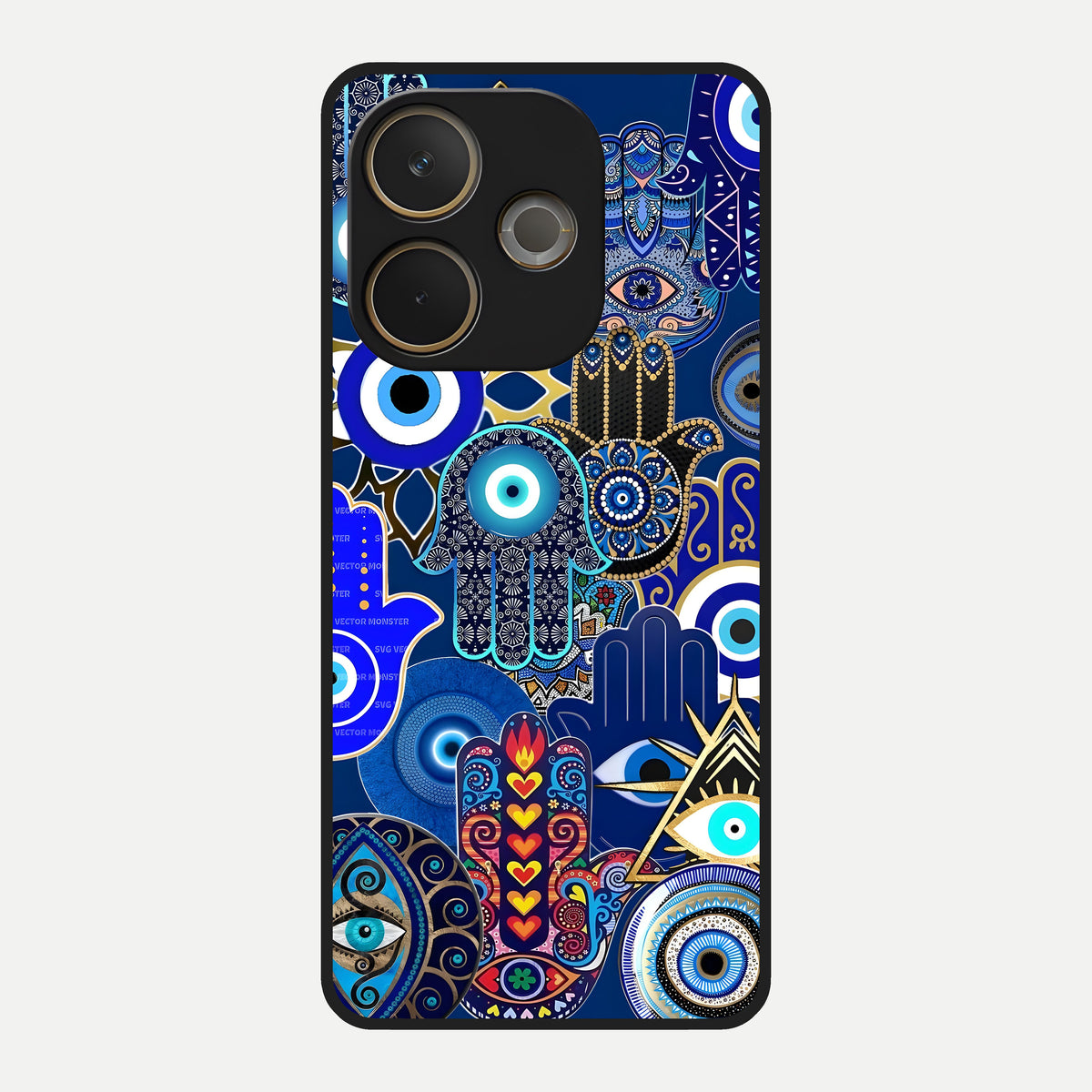  Mystic Palm Guard Glass Case For Oppo A5 Pro back cover – full design glossy printed glass finish