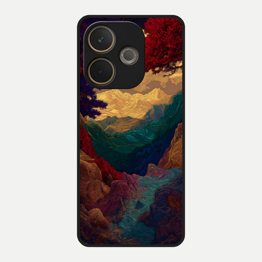  Mystic Valley Light Glass Case For Oppo A5 Pro back cover – full design glossy printed glass finish