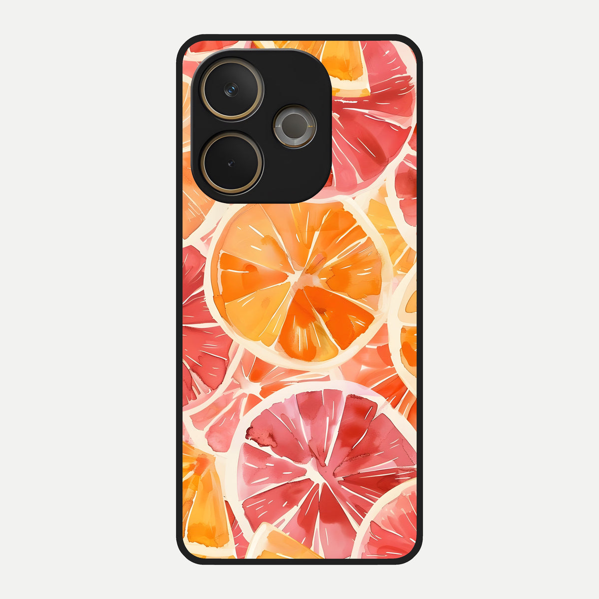  Orange Fruits Pattern Glass Case For Oppo A5 Pro back cover – full design glossy printed glass finish