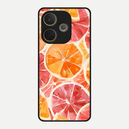  Orange Fruits Pattern Glass Case For Oppo A5 Pro back cover – full design glossy printed glass finish