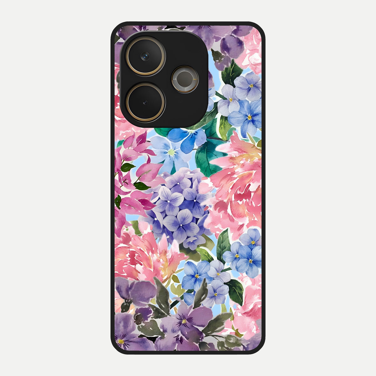  Pastel Floral Mix Glass Case For Oppo A5 Pro back cover – full design glossy printed glass finish
