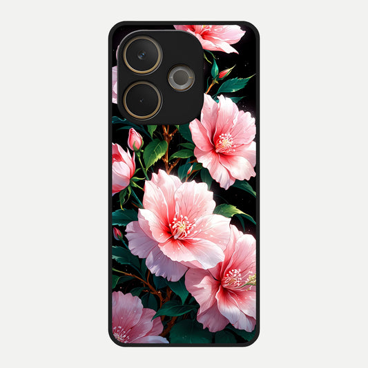  Peach Flower Glass Case For Oppo A5 Pro back cover – full design glossy printed glass finish