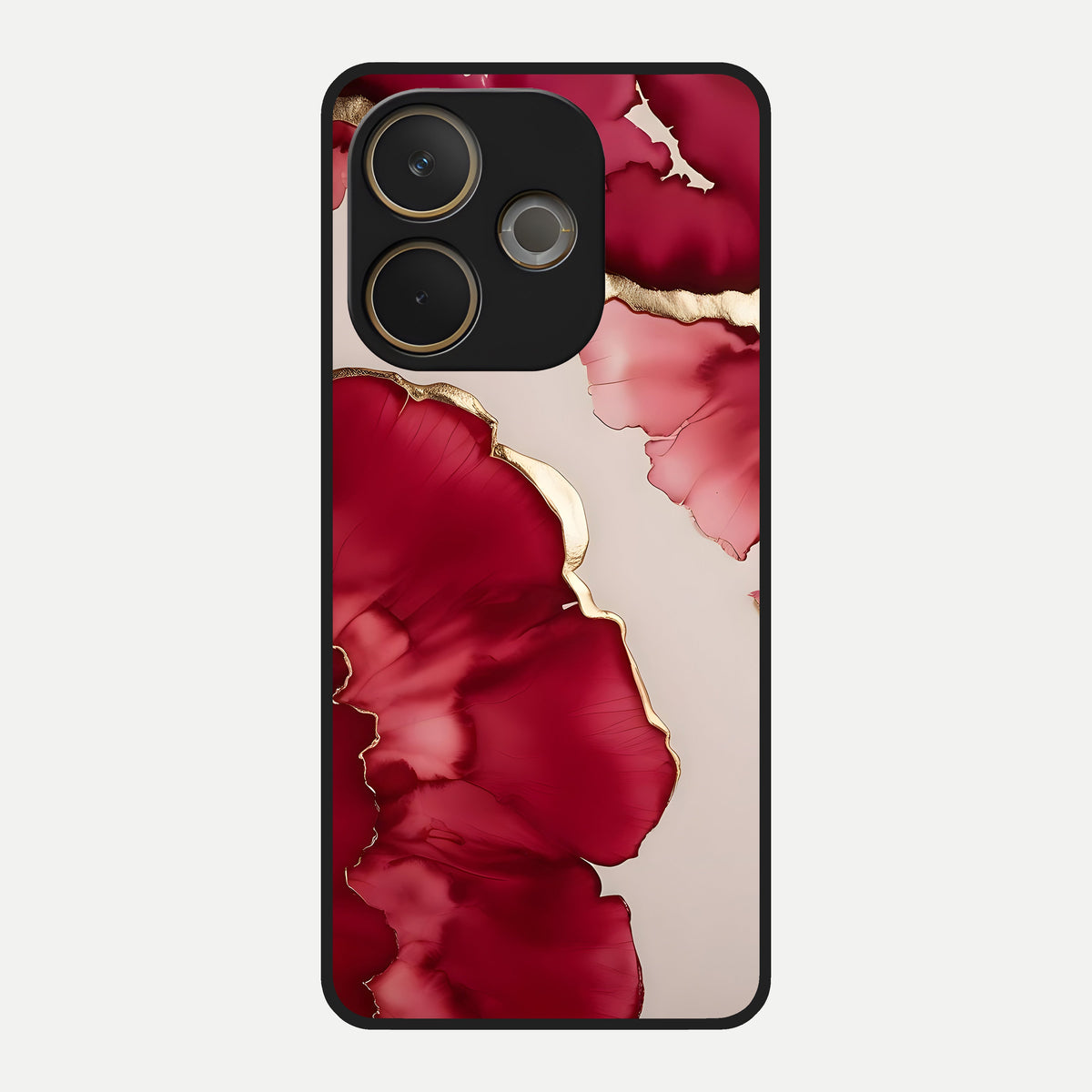  Pink And White Marble Glass Case For Oppo A5 Pro back cover – full design glossy printed glass finish