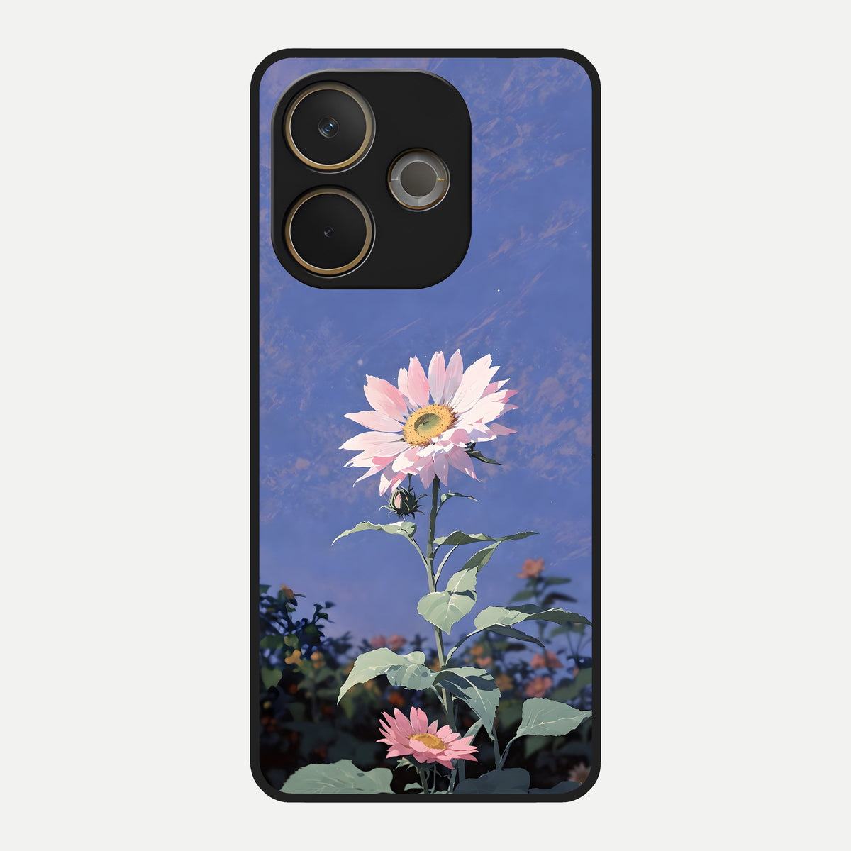  Pink Shells Outline Glass Case For Oppo A5 Pro back cover – full design glossy printed glass finish