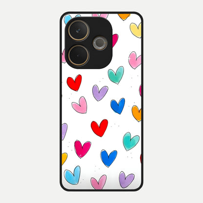  Playful Love Doodles Glass Case For Oppo A5 Pro back cover – full design glossy printed glass finish