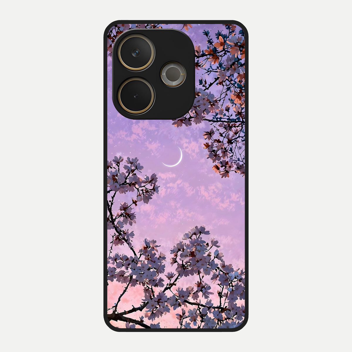  Purple Serenity Moon Glass Case For Oppo A5 Pro back cover – full design glossy printed glass finish