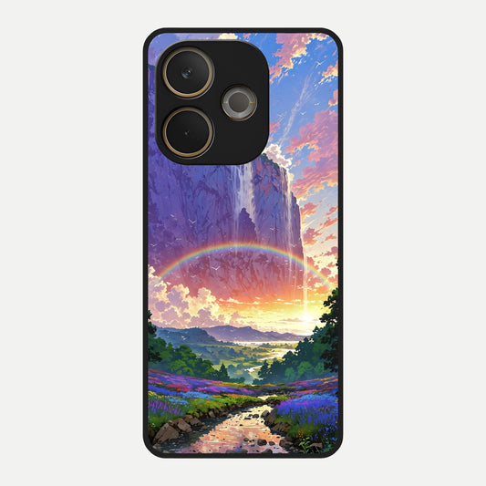  Rainbow Valley Dream Glass Case For Oppo A5 Pro back cover – full design glossy printed glass finish