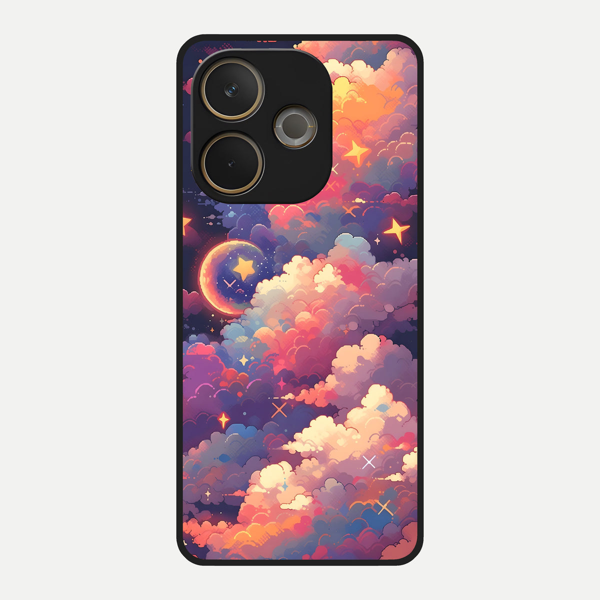  Starlit Dream Clouds Glass Case For Oppo A5 Pro back cover – full design glossy printed glass finish