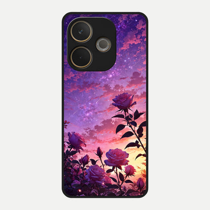  Starlit Rose Twilight Glass Case For Oppo A5 Pro back cover – full design glossy printed glass finish