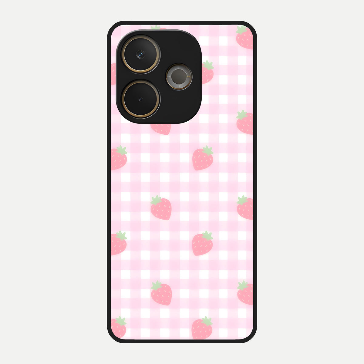  Strawberry Picnic Love Glass Case For Oppo A5 Pro back cover – full design glossy printed glass finish