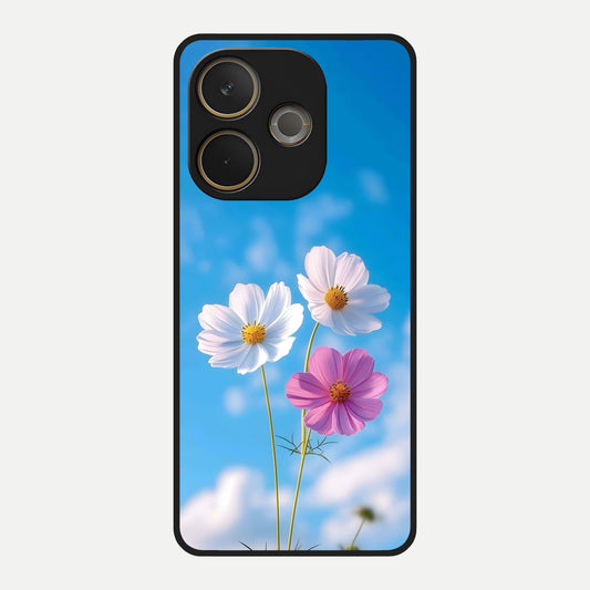 Tripple Flowers With Sky Glass Case For Oppo A5 Pro back cover – full design glossy printed glass finish