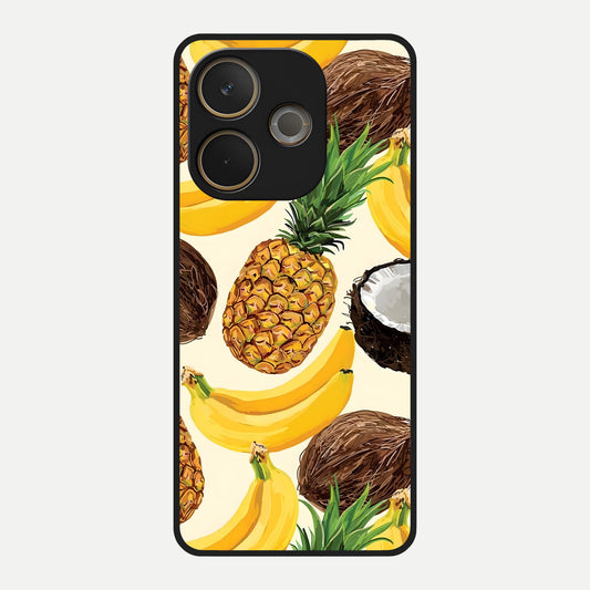  Tropical Fruit Mood Glass Case For Oppo A5 Pro back cover – full design glossy printed glass finish