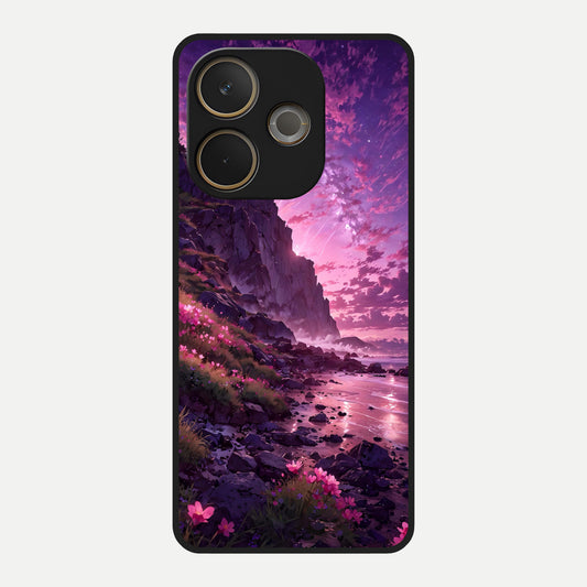  Twilight Blossom Coast Glass Case For Oppo A5 Pro back cover – full design glossy printed glass finish