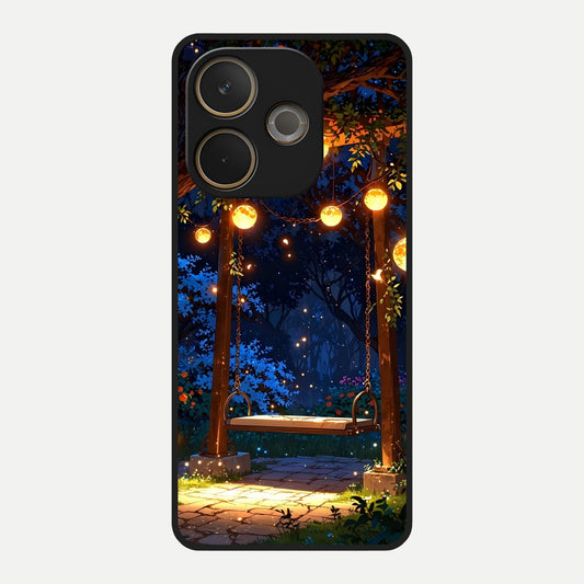  Twilight Garden Swing Glass Case For Oppo A5 Pro back cover – full design glossy printed glass finish
