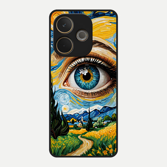  Van Gogh Eye Glass Case For Oppo A5 Pro back cover – full design glossy printed glass finish